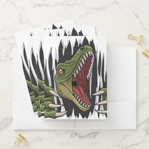 Angry Dinosaur Pocket Folder