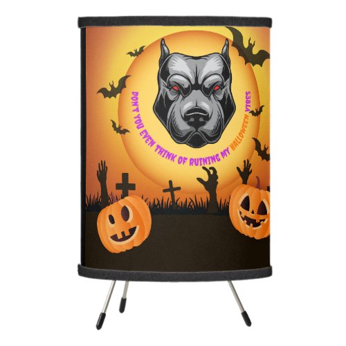 Angry Dobermann Pinscher Dogs Halloween Vibes Tripod Lamp