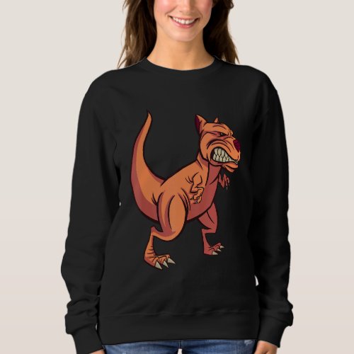 Angry Dog Dinosaur Sweatshirt