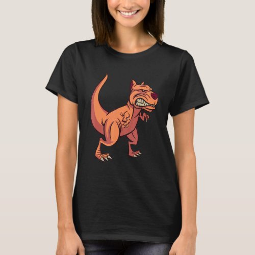 Angry Dog Dinosaur T_Shirt