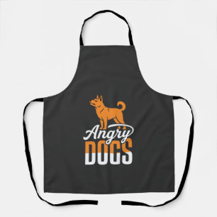 Angry Dogs Vector Mascot Apron