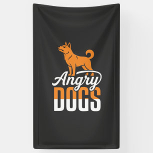 Angry Dogs Vector Mascot Banner