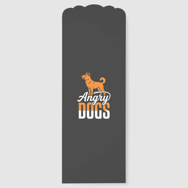 Angry Dogs Vector Mascot Bookmarks (Front)