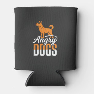 Angry Dogs Vector Mascot Can Cooler
