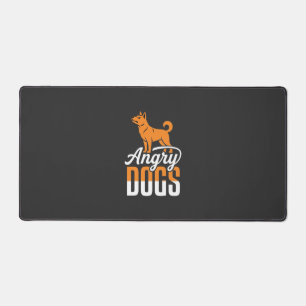 Angry Dogs Vector Mascot Desk Mat