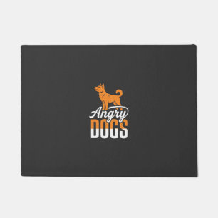 Angry Dogs Vector Mascot Doormat