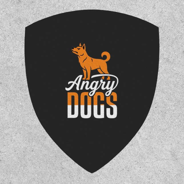 Angry Dogs Vector Mascot Patch (Front)