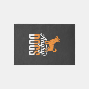Angry Dogs Vector Mascot Rug