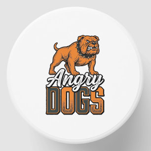 Angry Dogs Vintage Bulldog Typography Design_1 Mini Candle Favors