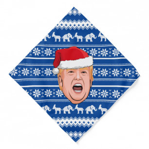 Angry Donald Trump Christmas Bandana