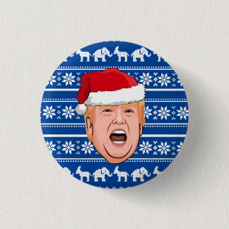 Angry Donald Trump Christmas Button