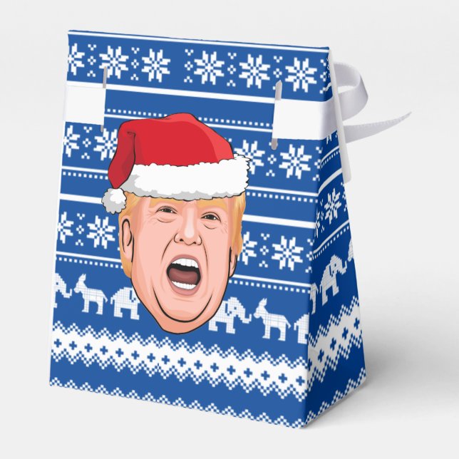 Angry Donald Trump Christmas Favor Boxes (Back Side)