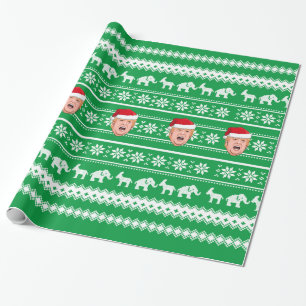 Angry Donald Trump Christmas Wrapping Paper