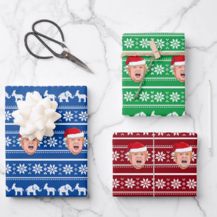 Angry Donald Trump Christmas Wrapping Paper Sheets
