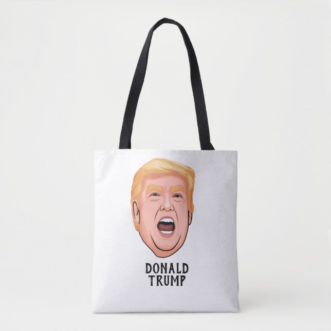 ANGRY DONALD TRUMP CUSTOM TOTE BAG (Front)