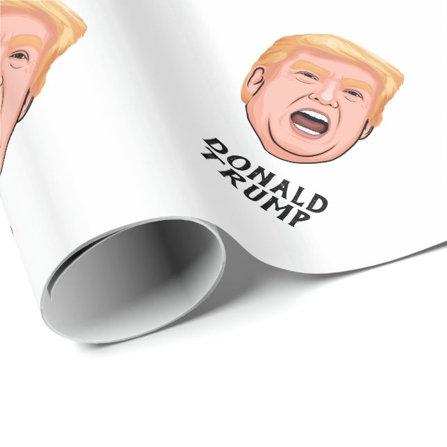ANGRY DONALD TRUMP CUSTOM WRAPPING PAPER (Roll Corner)