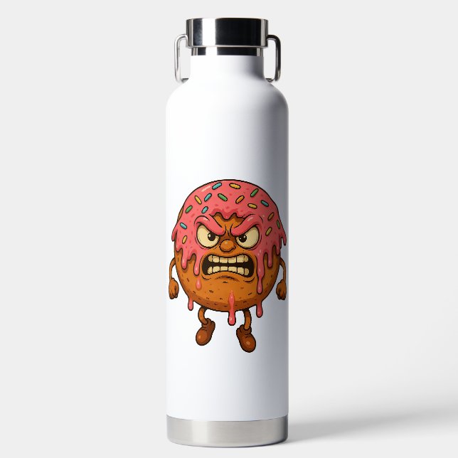 Angry Donut II Water Bottle (Front)
