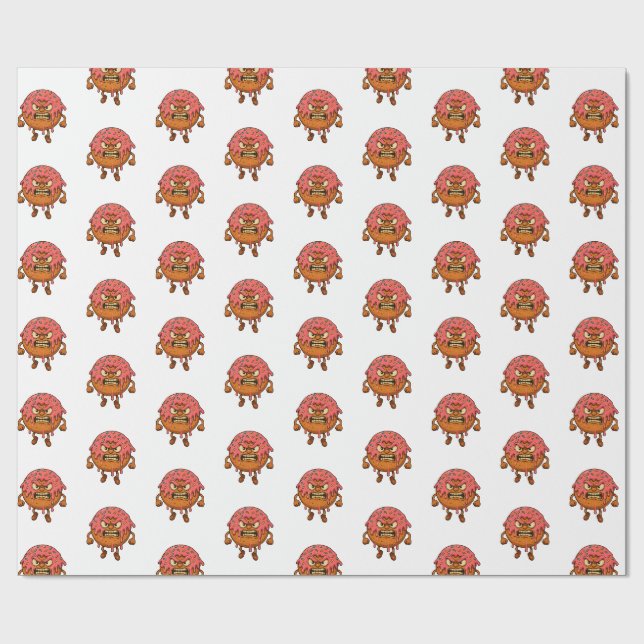 Angry Donuts II Wrapping Paper (Flat)