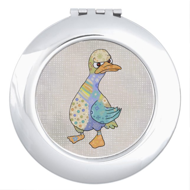 angry duck  compact mirror (Front)