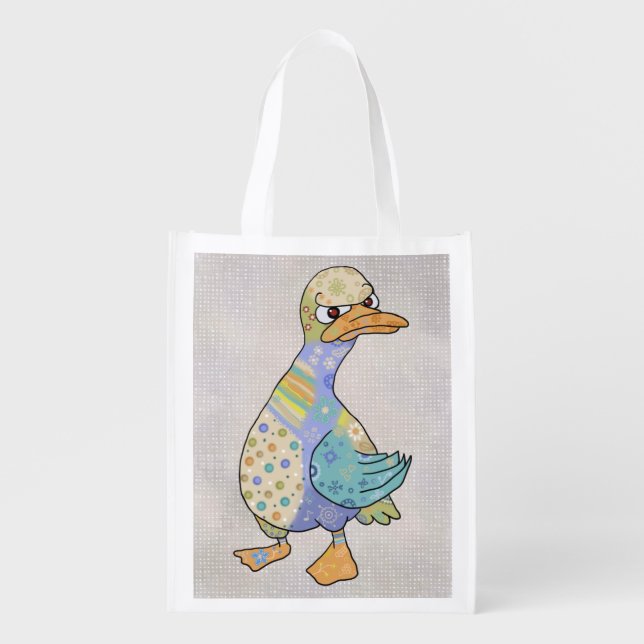 angry duck   grocery bag (Front)
