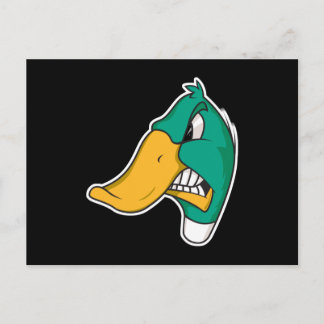 angry duck postcard