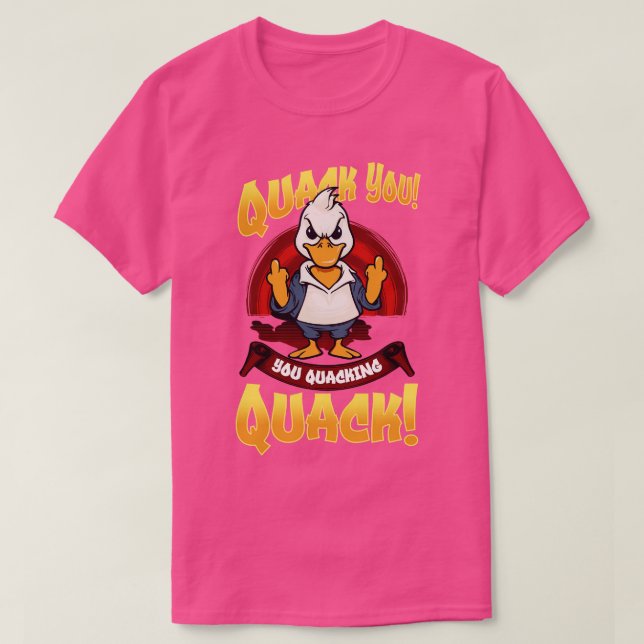 Angry Ducks Geese Pun Meme Men Women Funny Duck Go T-Shirt (Design Front)