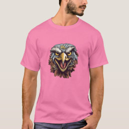 Angry Eagle Art T-Shirt Design Modelling