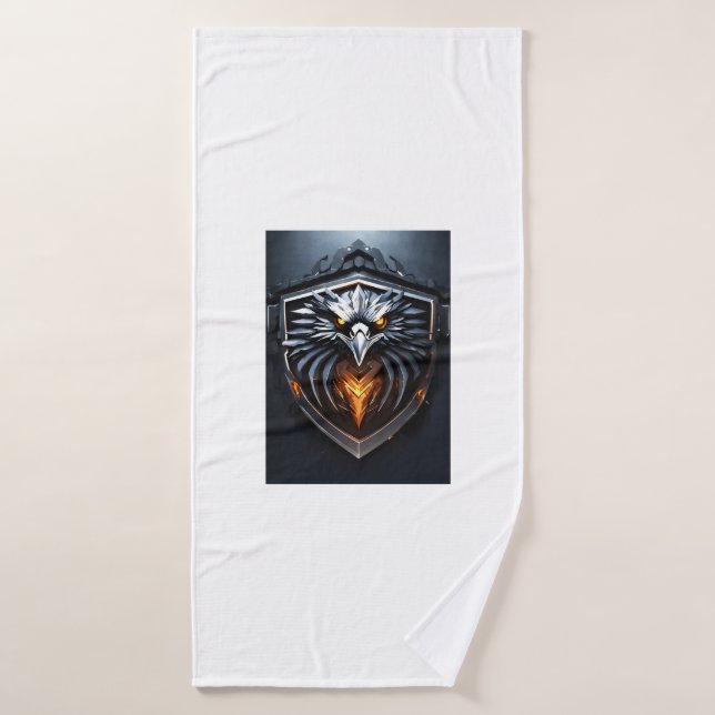 Angry Eagle Logo  Bath Towel (Bath Towel)