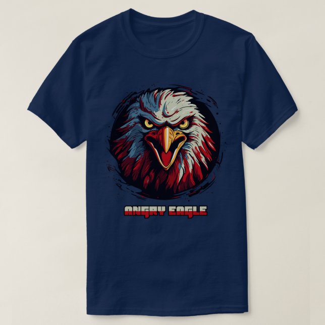 Angry Eagle Majestic Fury Unleashed T-Shirt (Design Front)