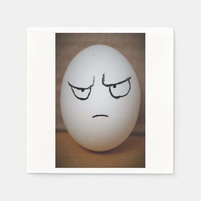 Angry Egg Paper Napkins (Front)