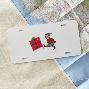 Angry Elf aluminum car license plate