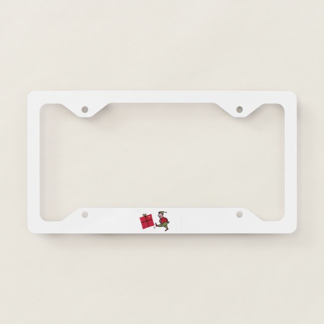Angry Elf car license plate frame b (Front)