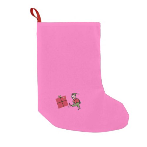 Angry Elf Christmas stocking small