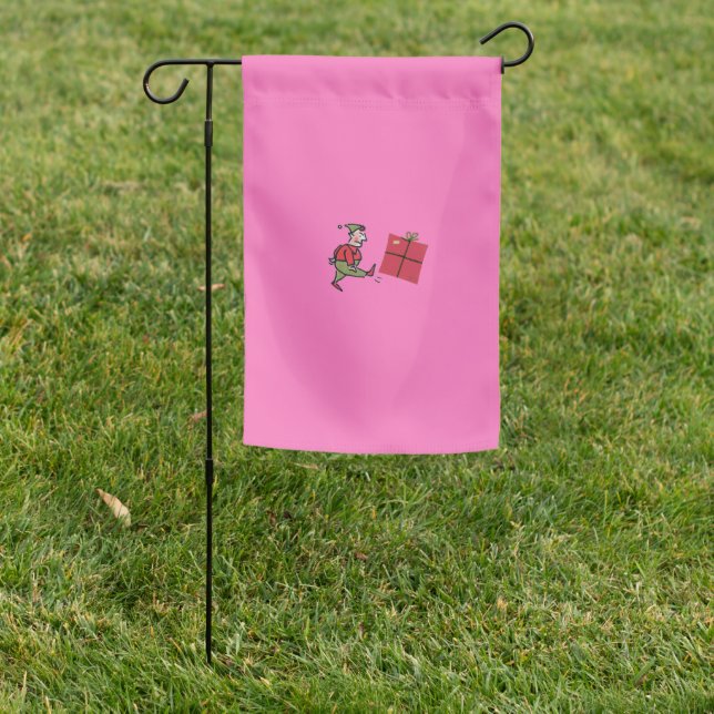 Angry Elf garden flag (In SItu)