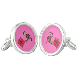 Angry Elf silver plate cufflinks