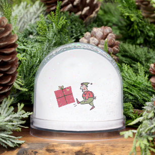 Angry Elf snow globe
