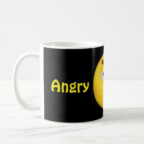 Angry Emoji Emoticon Cartoon Face Coffee Mug