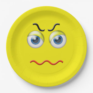 Angry Emoji Paper Plates