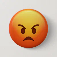 Angry Kitten Cat Face Emoticon - Emoji - Pin