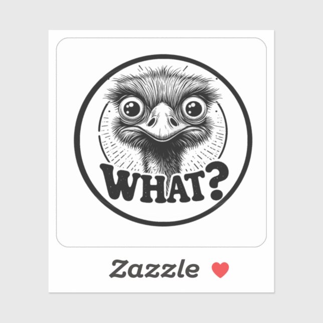 "Angry Emu What" Vinyl Sticker (Sheet)