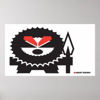 Angry Eskimo - black on light Poster