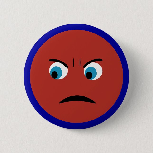 Angry Face Button (Front)
