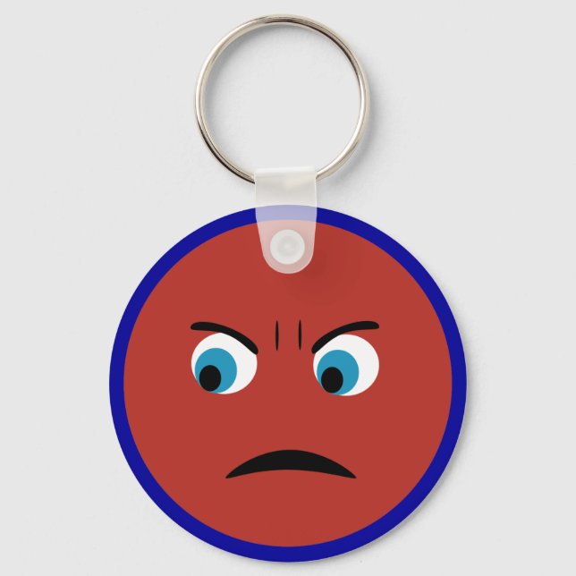 Angry Face Keychain (Front)