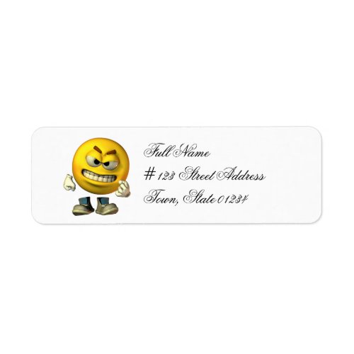 Angry Face Mailing Labels