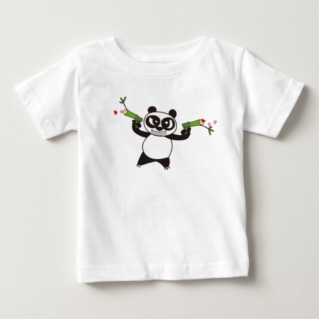 Angry Face Panda 28 Baby T-Shirt (Front)