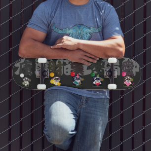 Angry face panda 5 Gods Skateboard