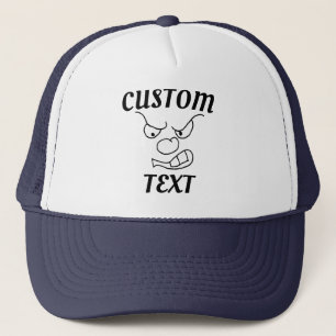 Angry Face Sarcasm Cap - Custom Quote Trucker Hat