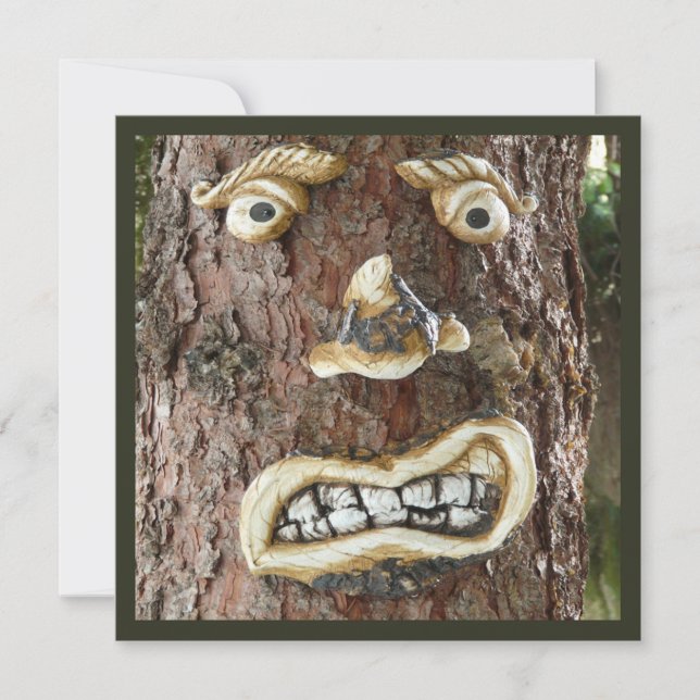 Angry Face Tree Invitation (Front)