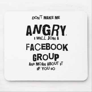 angry facebook mouse pad