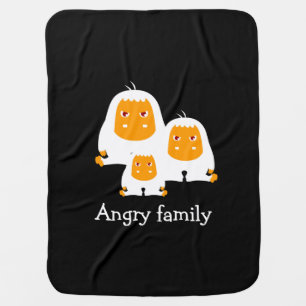 Angry family Monkeys design Baby Blanket